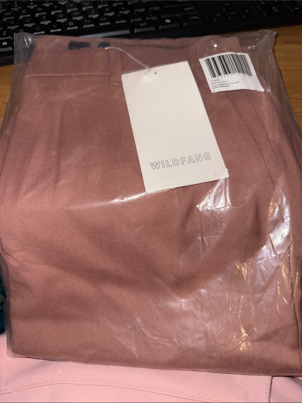 Wildfang Empower Trouser Rose Brown size 6